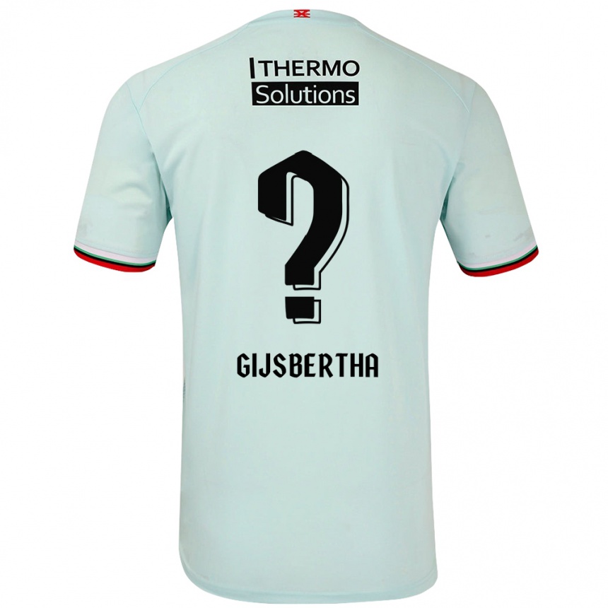 Kids Football Tyrese Gijsbertha #0 Light Green Away Jersey 2024/25 T-Shirt Uk