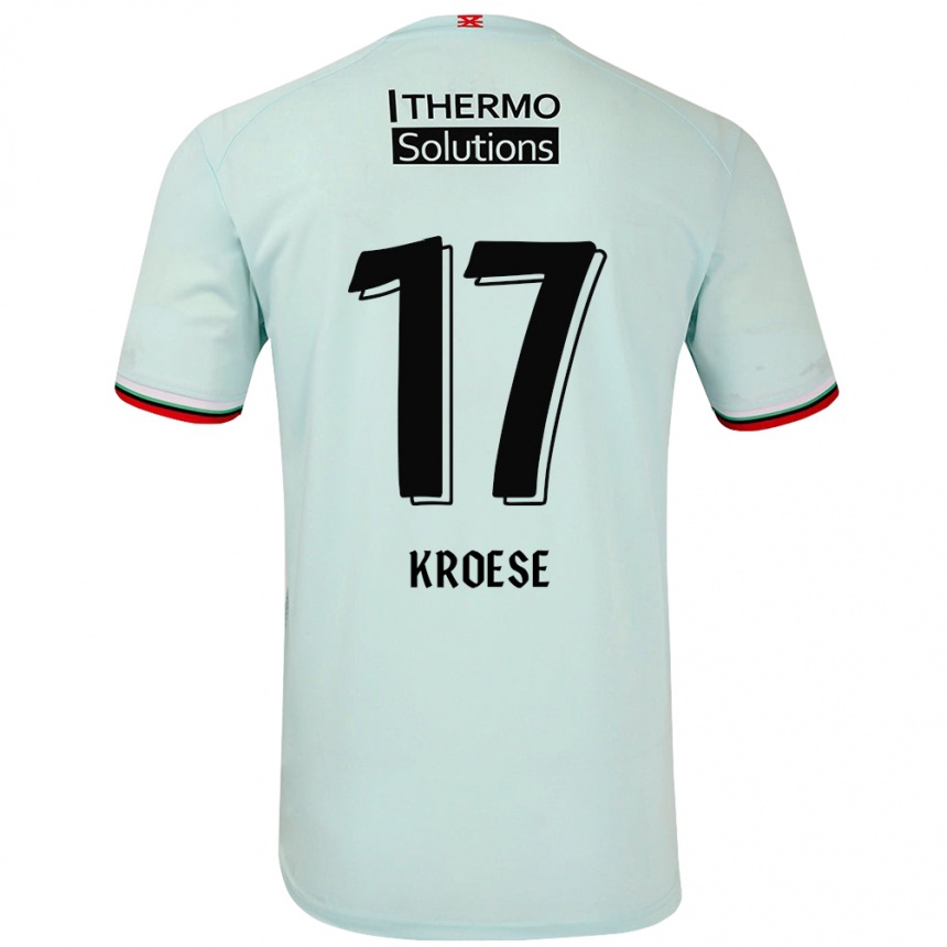 Kids Football Fieke Kroese #17 Light Green Away Jersey 2024/25 T-Shirt Uk