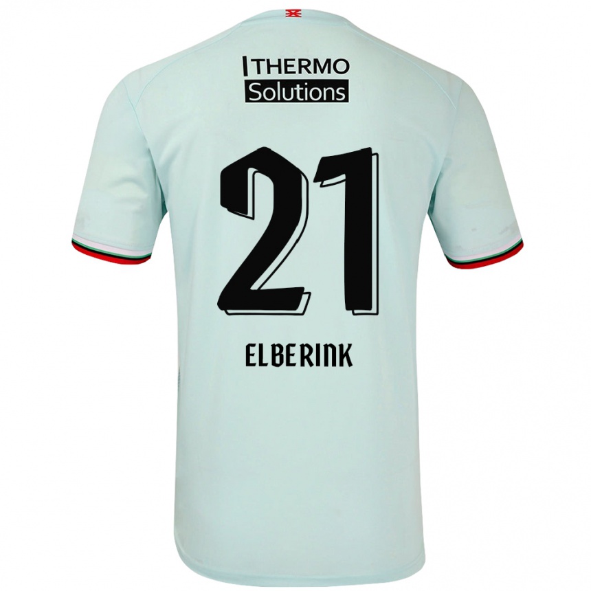 Kids Football Eva Oude Elberink #21 Light Green Away Jersey 2024/25 T-Shirt Uk