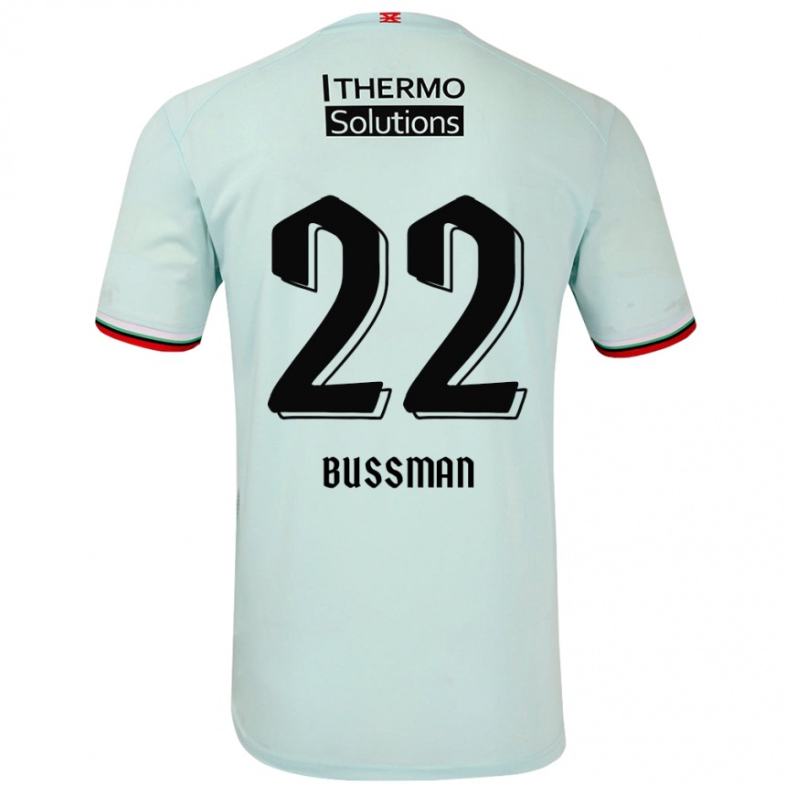 Kids Football Fiene Bussman #22 Light Green Away Jersey 2024/25 T-Shirt Uk