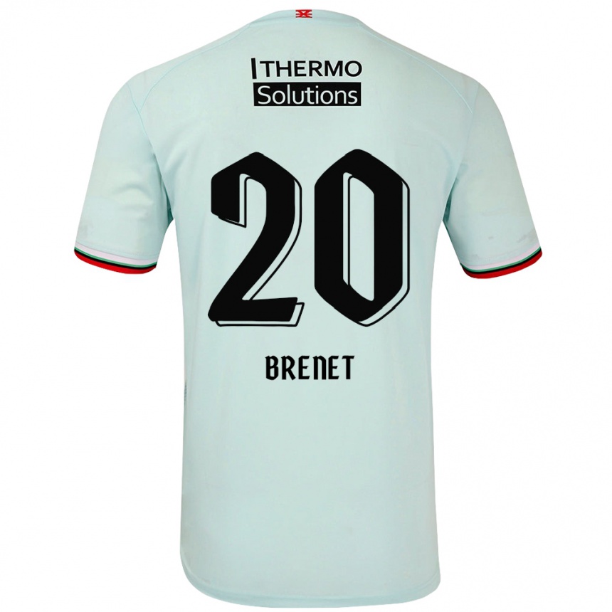 Kids Football Joshua Brenet #20 Light Green Away Jersey 2024/25 T-Shirt Uk