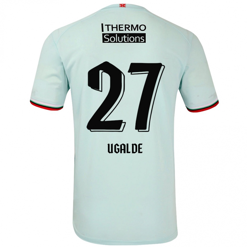 Kids Football Manfred Ugalde #27 Light Green Away Jersey 2024/25 T-Shirt Uk