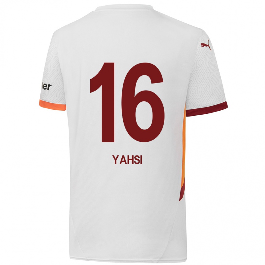 Kids Football Ismail Yahsi #16 White Yellow Red Away Jersey 2024/25 T-Shirt Uk