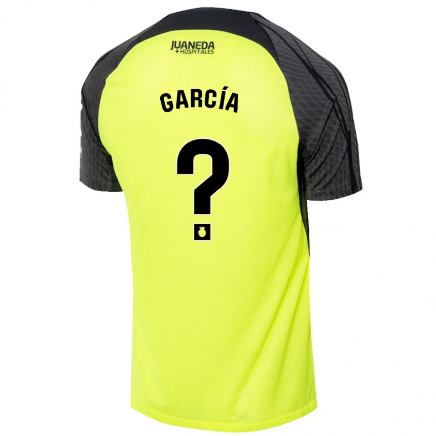 Kids Football Pere García #0 Fluorescent Green Black Away Jersey 2024/25 T-Shirt Uk