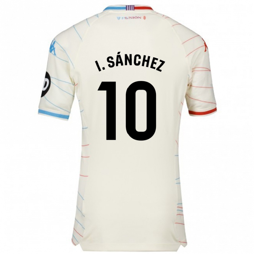 Kids Football Iván Sánchez #10 White Red Blue Away Jersey 2024/25 T-Shirt Uk