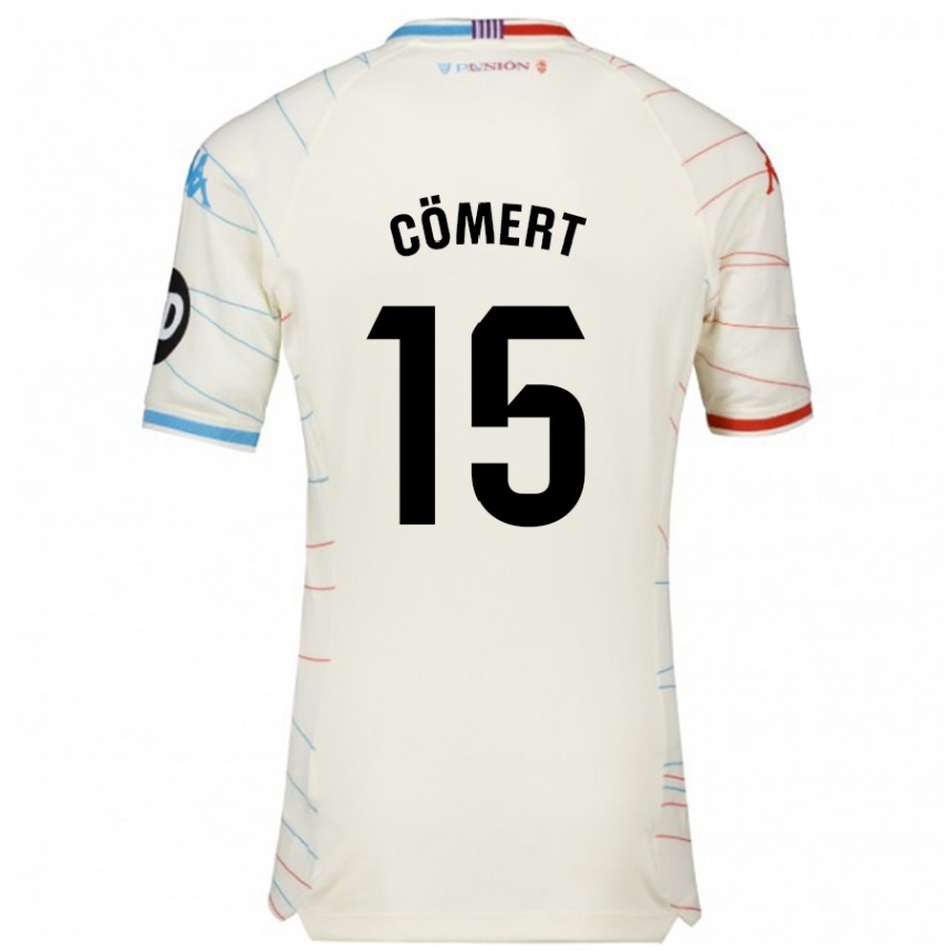 Kids Football Eray Cömert #15 White Red Blue Away Jersey 2024/25 T-Shirt Uk