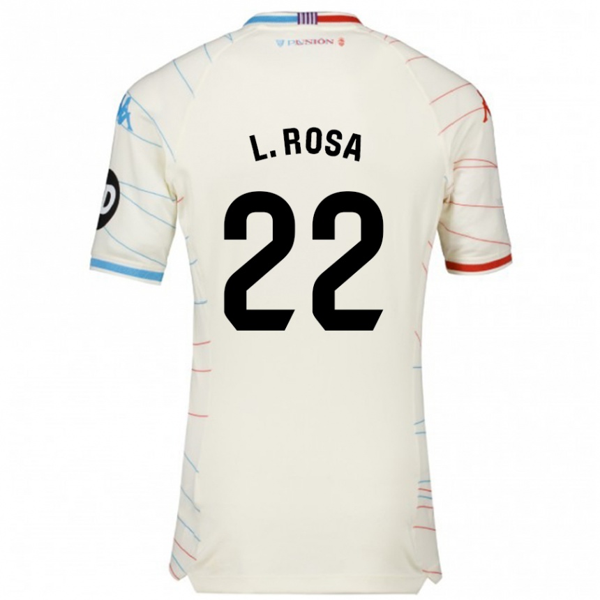 Kids Football Lucas Rosa #22 White Red Blue Away Jersey 2024/25 T-Shirt Uk