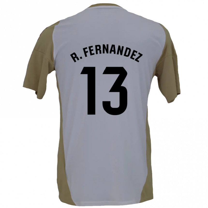 Kids Football Raúl Fernández #13 Brown White Away Jersey 2024/25 T-Shirt Uk