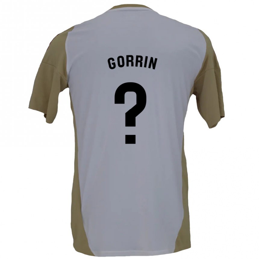 Kids Football Ale Gorrin #0 Brown White Away Jersey 2024/25 T-Shirt Uk