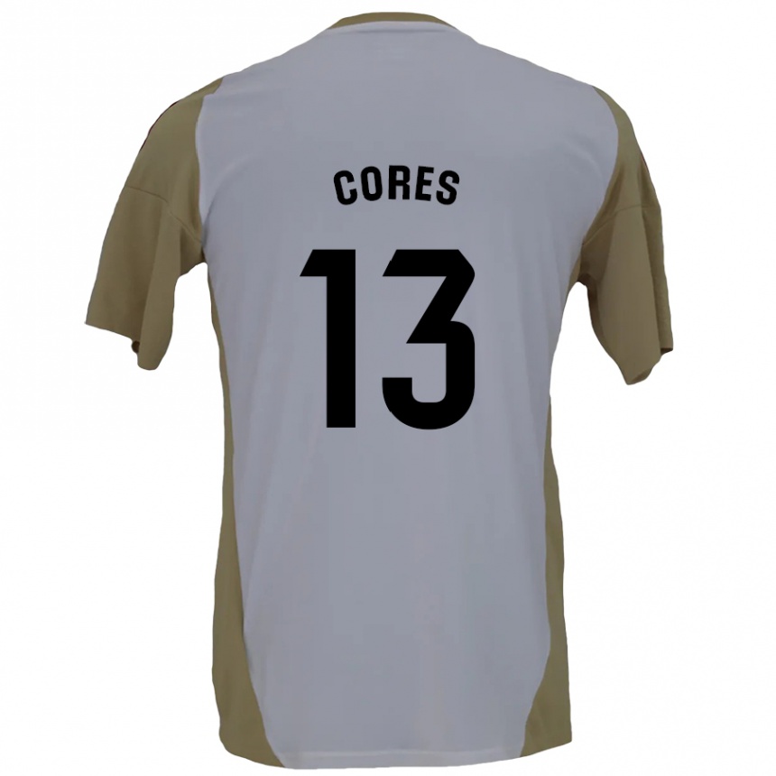 Kids Football Christian Cores #13 Brown White Away Jersey 2024/25 T-Shirt Uk