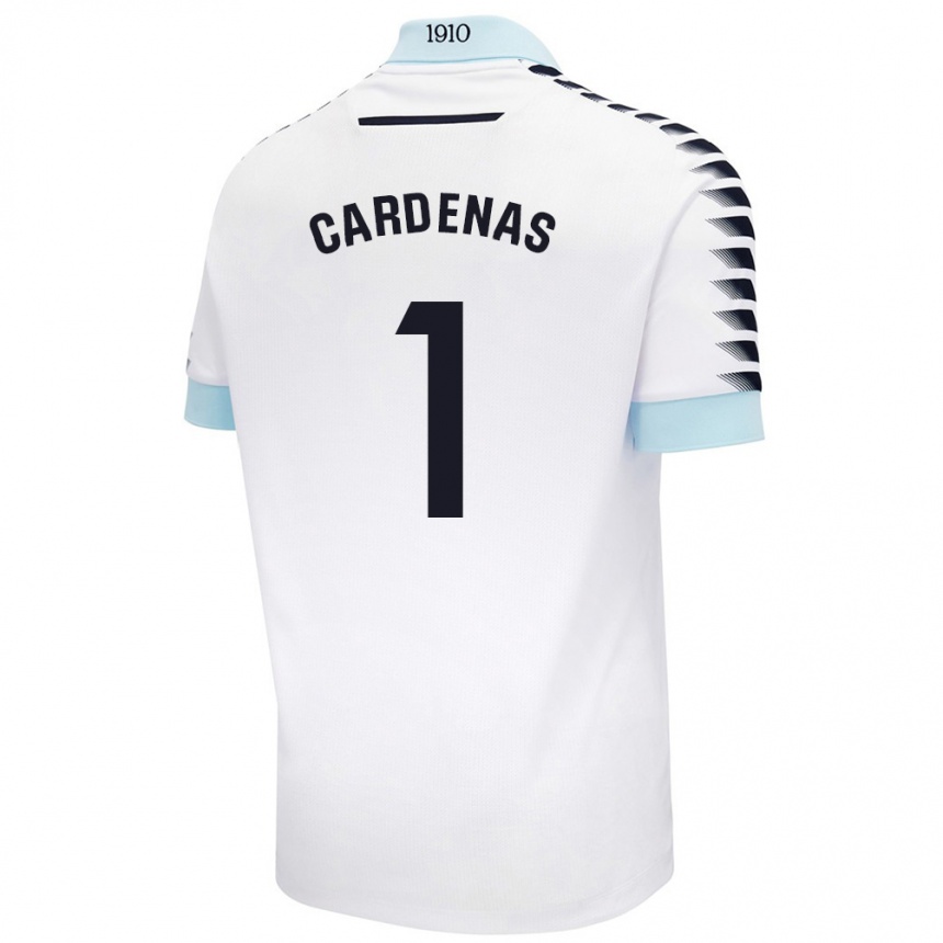 Kids Football Raquel Cárdenas #1 White Blue Away Jersey 2024/25 T-Shirt Uk