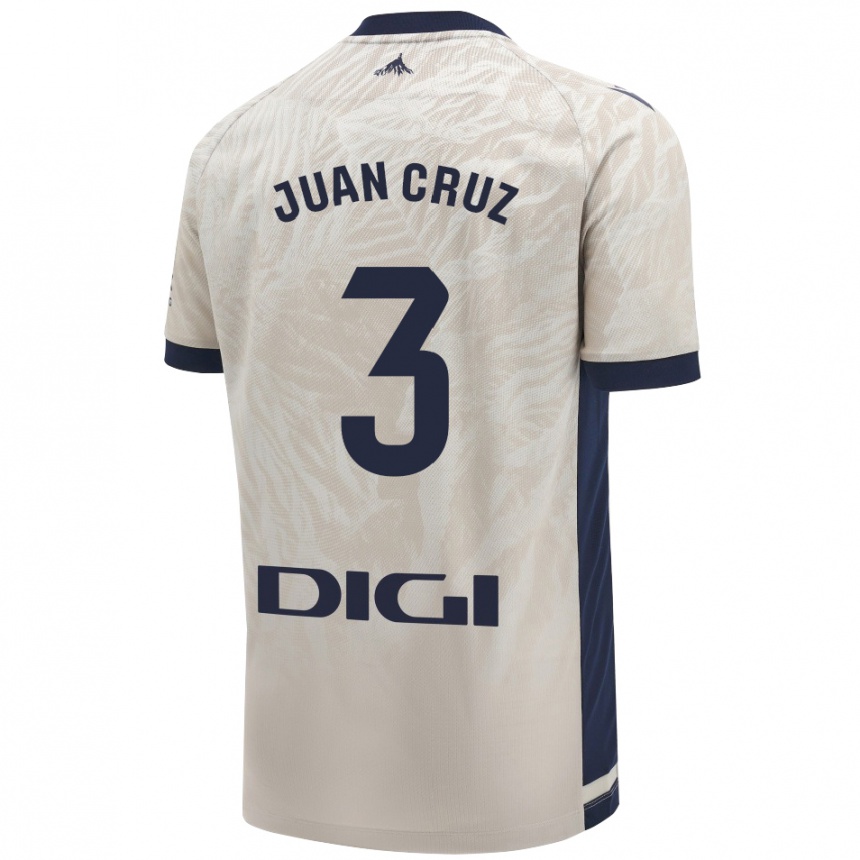 Kids Football Juan Cruz #3 Light Gray Away Jersey 2024/25 T-Shirt Uk