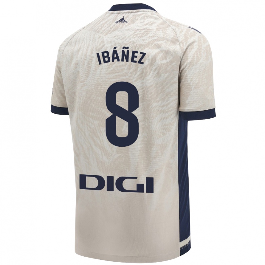 Kids Football Pablo Ibáñez #8 Light Gray Away Jersey 2024/25 T-Shirt Uk