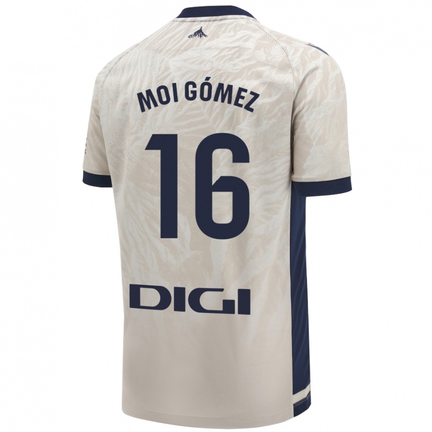 Kids Football Moi Gómez #16 Light Gray Away Jersey 2024/25 T-Shirt Uk