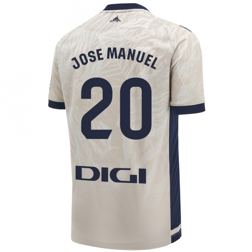 Kids Football José Manuel Arnáiz #20 Light Gray Away Jersey 2024/25 T-Shirt Uk