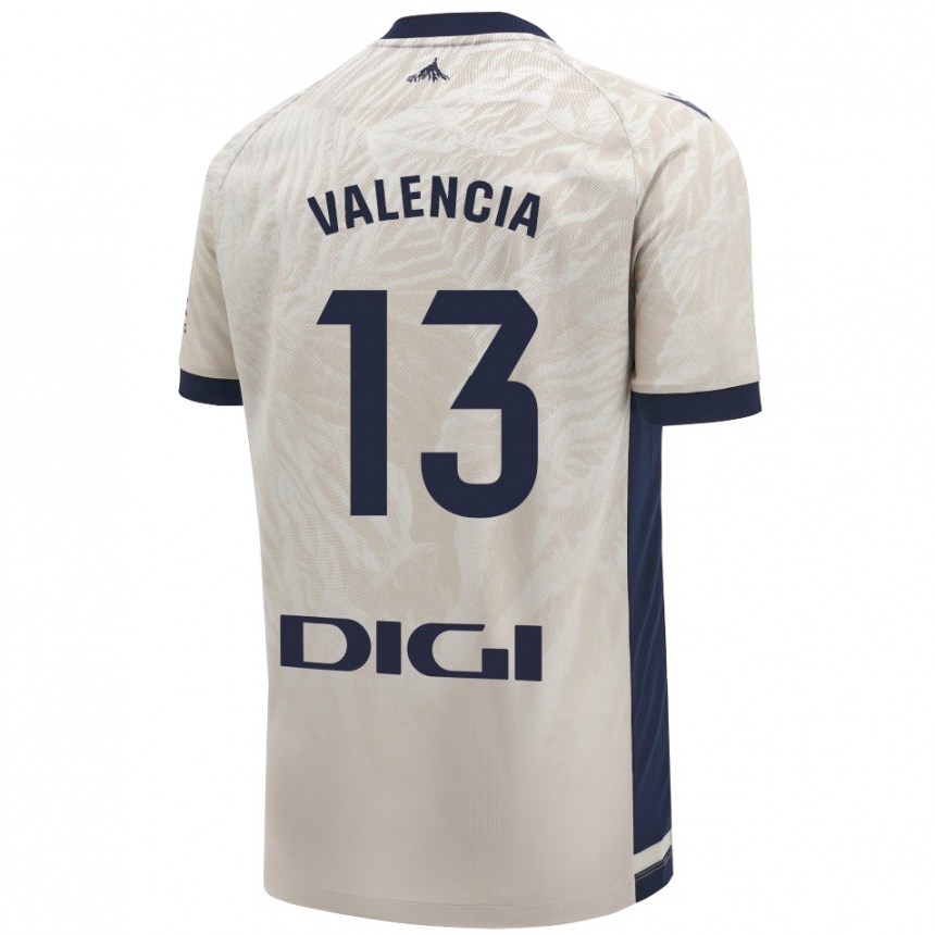 Kids Football Pablo Valencia #13 Light Gray Away Jersey 2024/25 T-Shirt Uk