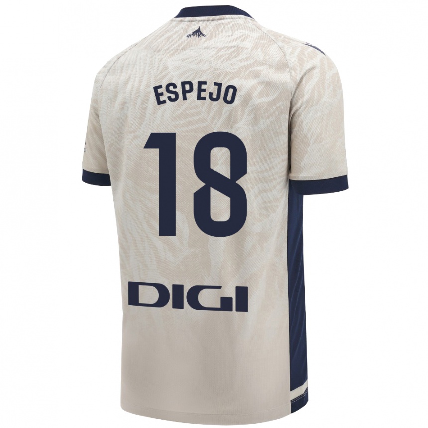 Kids Football Diego Espejo #18 Light Gray Away Jersey 2024/25 T-Shirt Uk