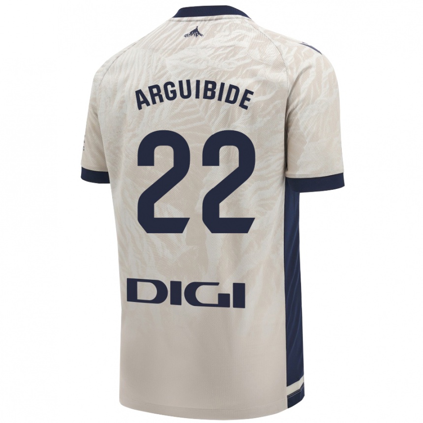 Kids Football Iñigo Arguibide #22 Light Gray Away Jersey 2024/25 T-Shirt Uk