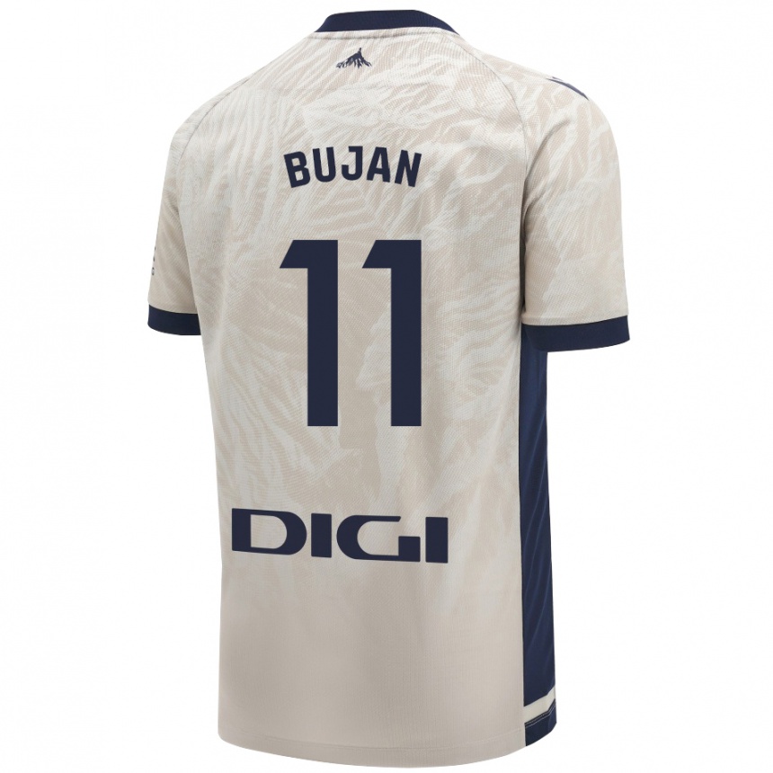 Kids Football Unai Buján #11 Light Gray Away Jersey 2024/25 T-Shirt Uk