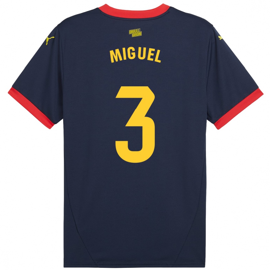 Kids Football Miguel Gutiérrez #3 Navy Red Away Jersey 2024/25 T-Shirt Uk