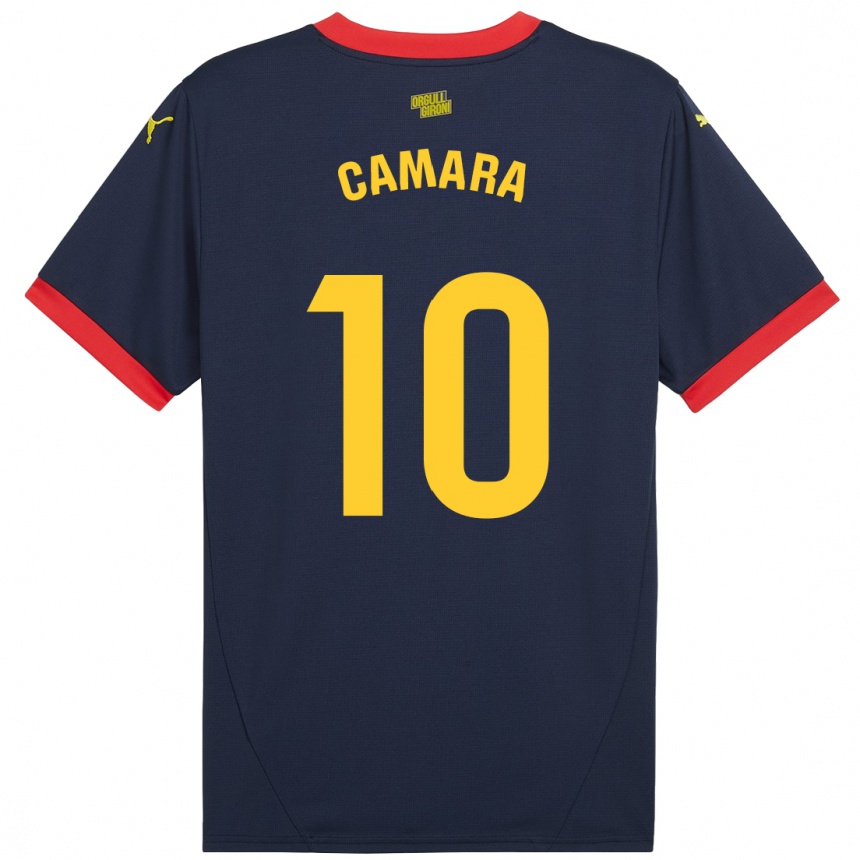 Kids Football Dawda Camara #10 Navy Red Away Jersey 2024/25 T-Shirt Uk