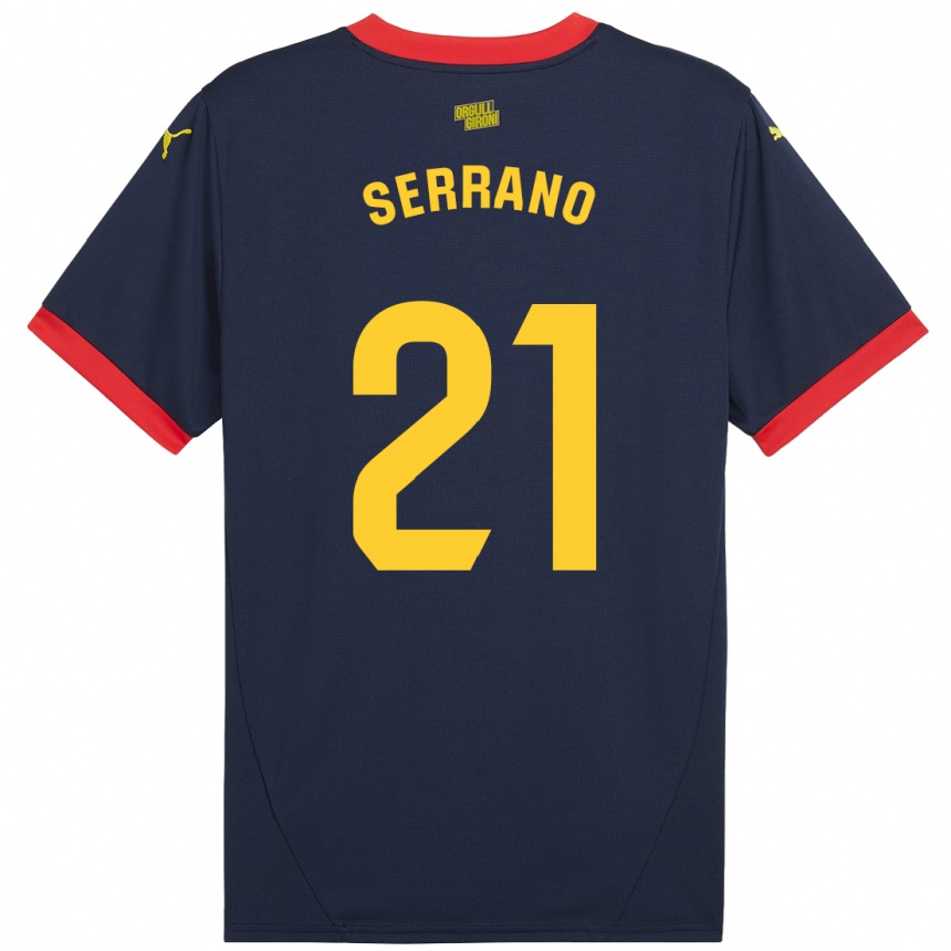 Kids Football Ot Serrano #21 Navy Red Away Jersey 2024/25 T-Shirt Uk