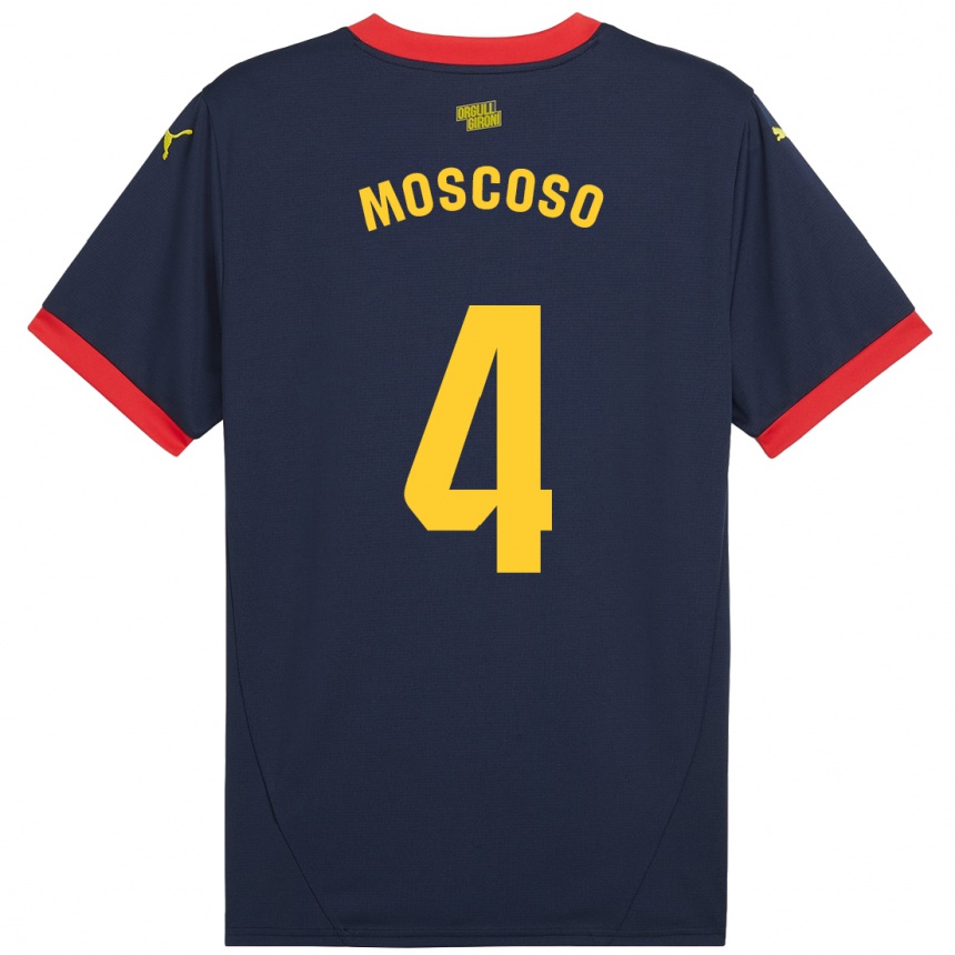 Kids Football Miriam Moscoso #4 Navy Red Away Jersey 2024/25 T-Shirt Uk