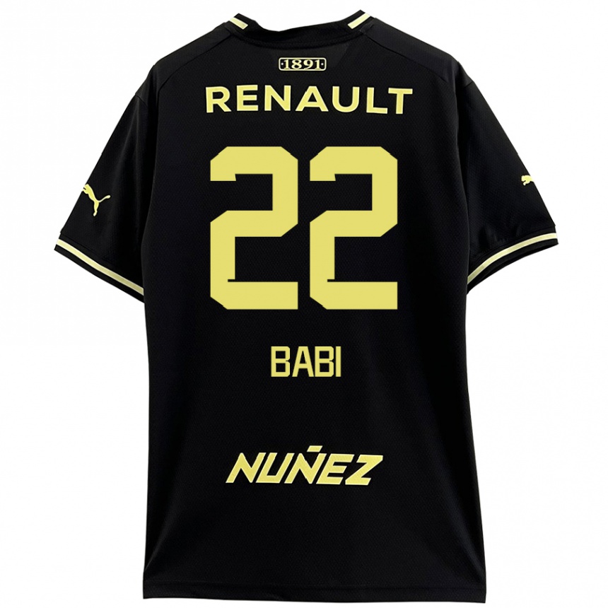 Kids Football Matheus Babi #22 Black Yellow Away Jersey 2024/25 T-Shirt Uk