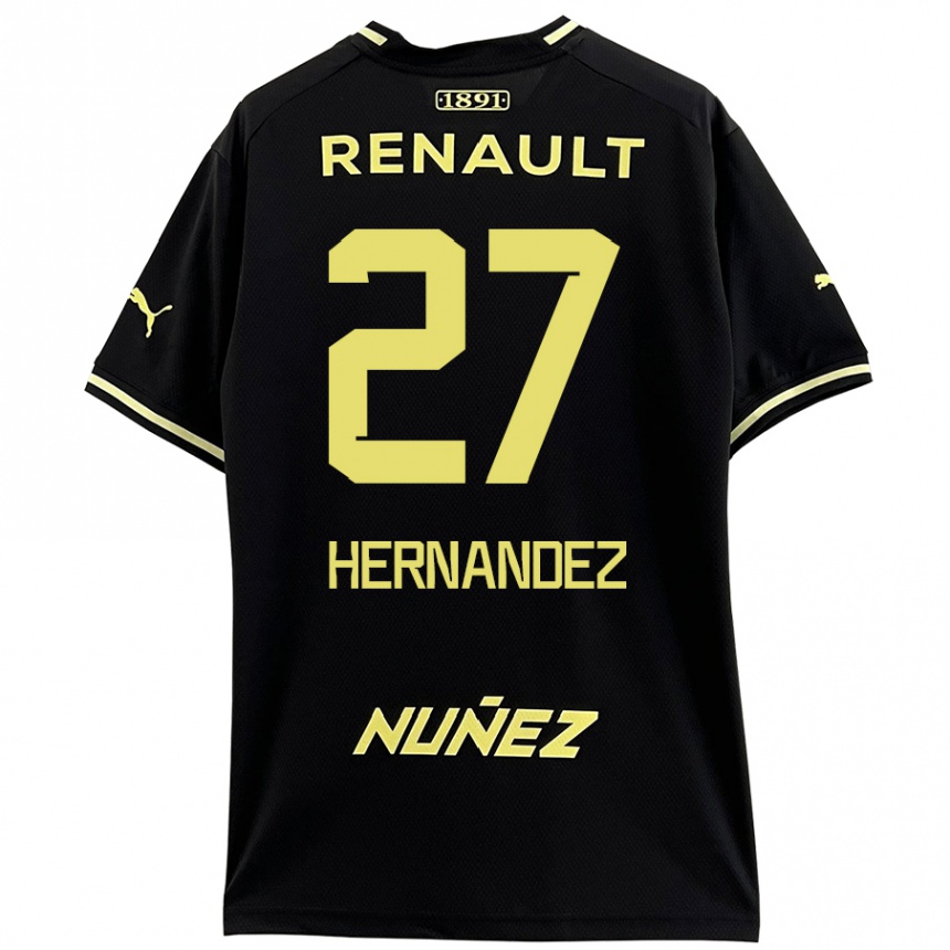 Kids Football Lucas Hernández #27 Black Yellow Away Jersey 2024/25 T-Shirt Uk