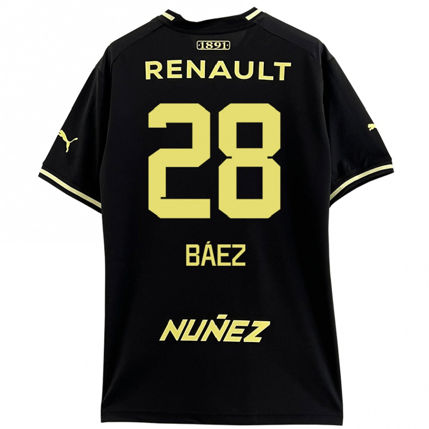 Kids Football Jaime Báez #28 Black Yellow Away Jersey 2024/25 T-Shirt Uk