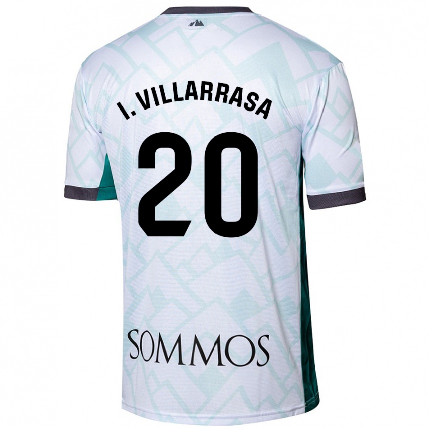 Kids Football Ignasi Vilarrasa #20 White Green Away Jersey 2024/25 T-Shirt Uk