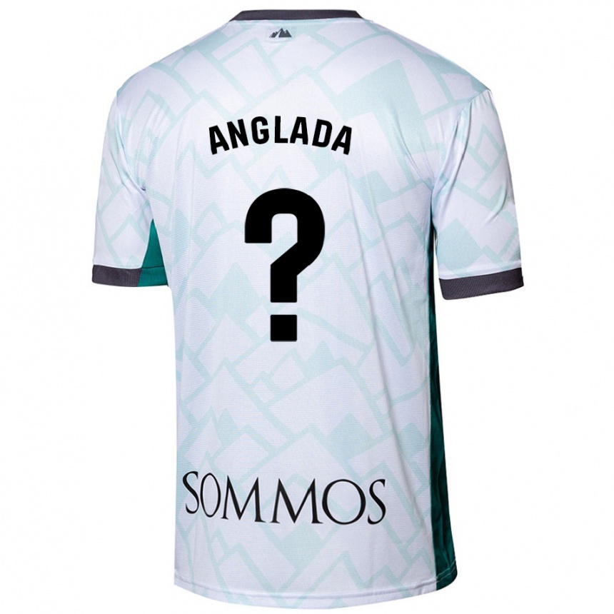 Kids Football Hugo Anglada #0 White Green Away Jersey 2024/25 T-Shirt Uk