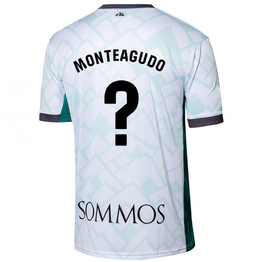 Kids Football Miguel Monteagudo #0 White Green Away Jersey 2024/25 T-Shirt Uk