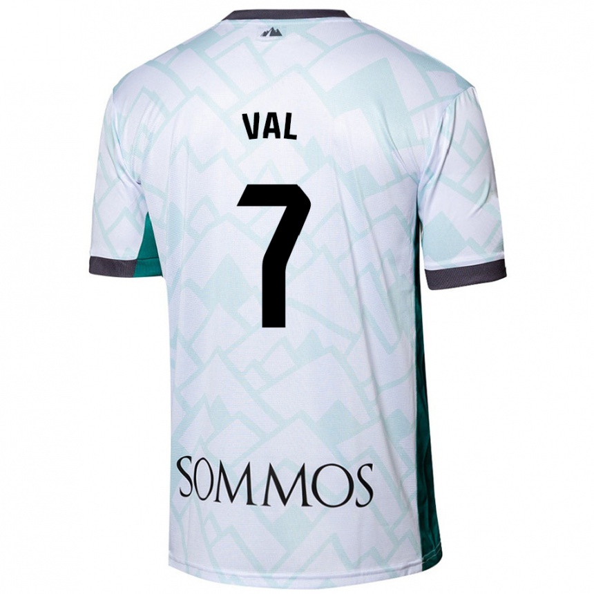 Kids Football Rodri Val #7 White Green Away Jersey 2024/25 T-Shirt Uk