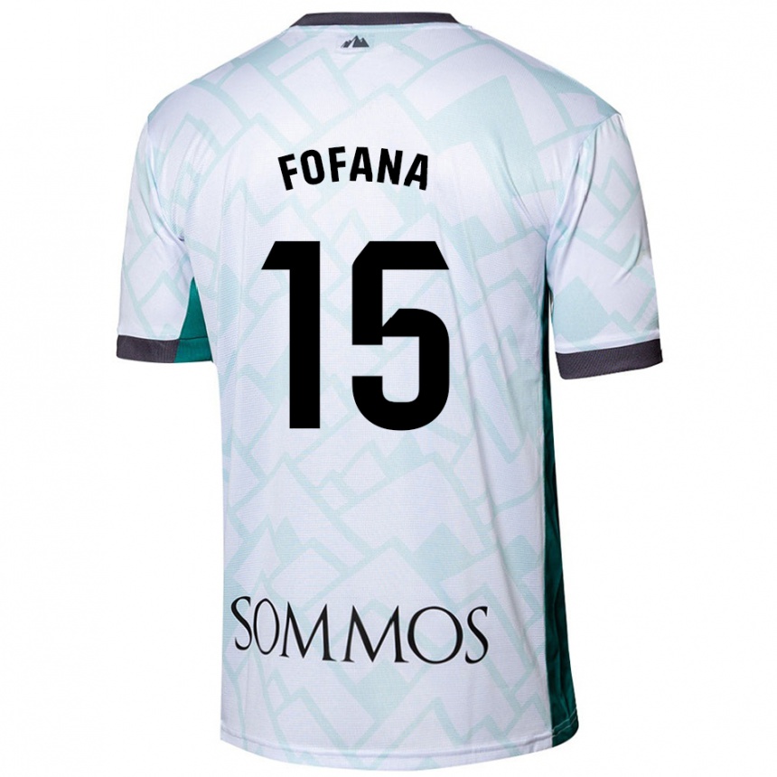 Kids Football Fadia Fofana #15 White Green Away Jersey 2024/25 T-Shirt Uk