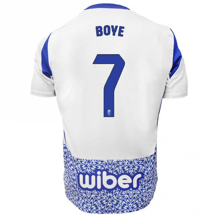 Kids Football Lucas Boyé #7 White Blue Away Jersey 2024/25 T-Shirt Uk