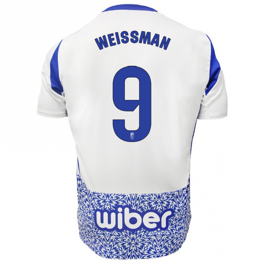 Kids Football Shon Weissman #9 White Blue Away Jersey 2024/25 T-Shirt Uk