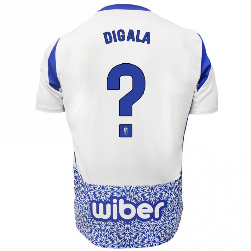 Kids Football Gonzaldo Digala #0 White Blue Away Jersey 2024/25 T-Shirt Uk