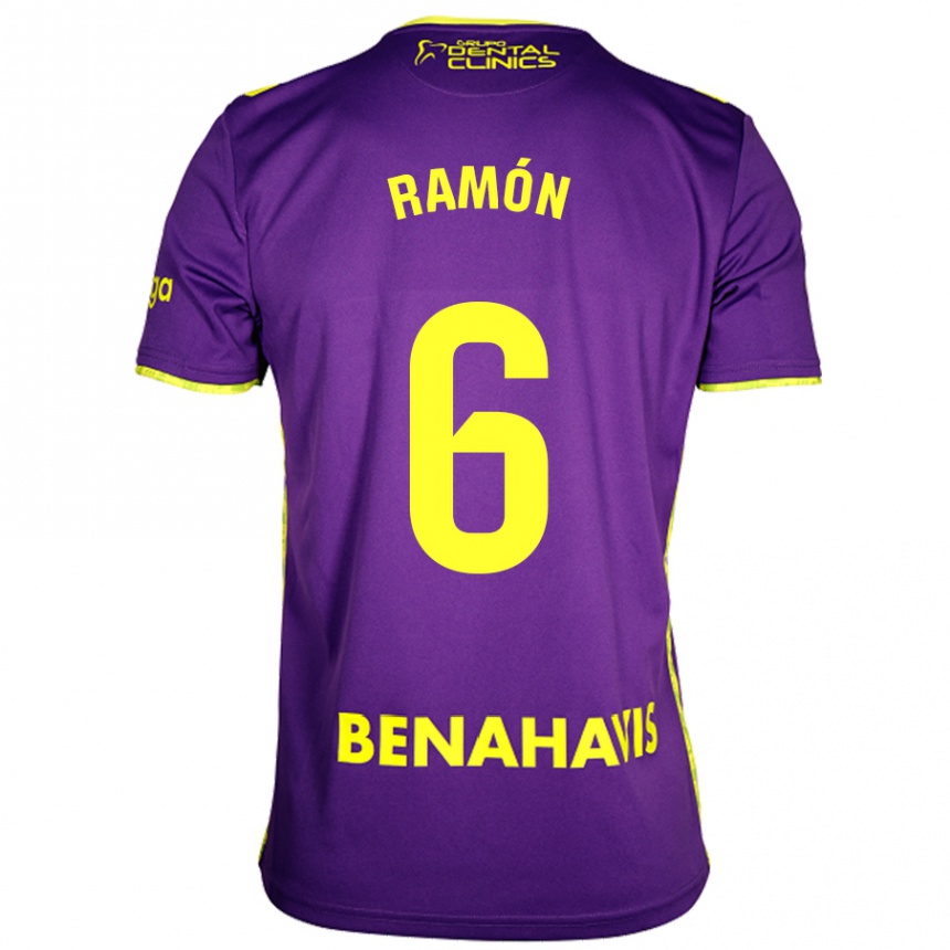 Kids Football Ramón Enríquez #6 Purple Yellow Away Jersey 2024/25 T-Shirt Uk