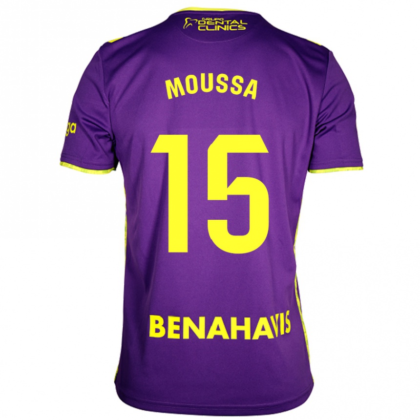 Kids Football Moussa Diarra #15 Purple Yellow Away Jersey 2024/25 T-Shirt Uk