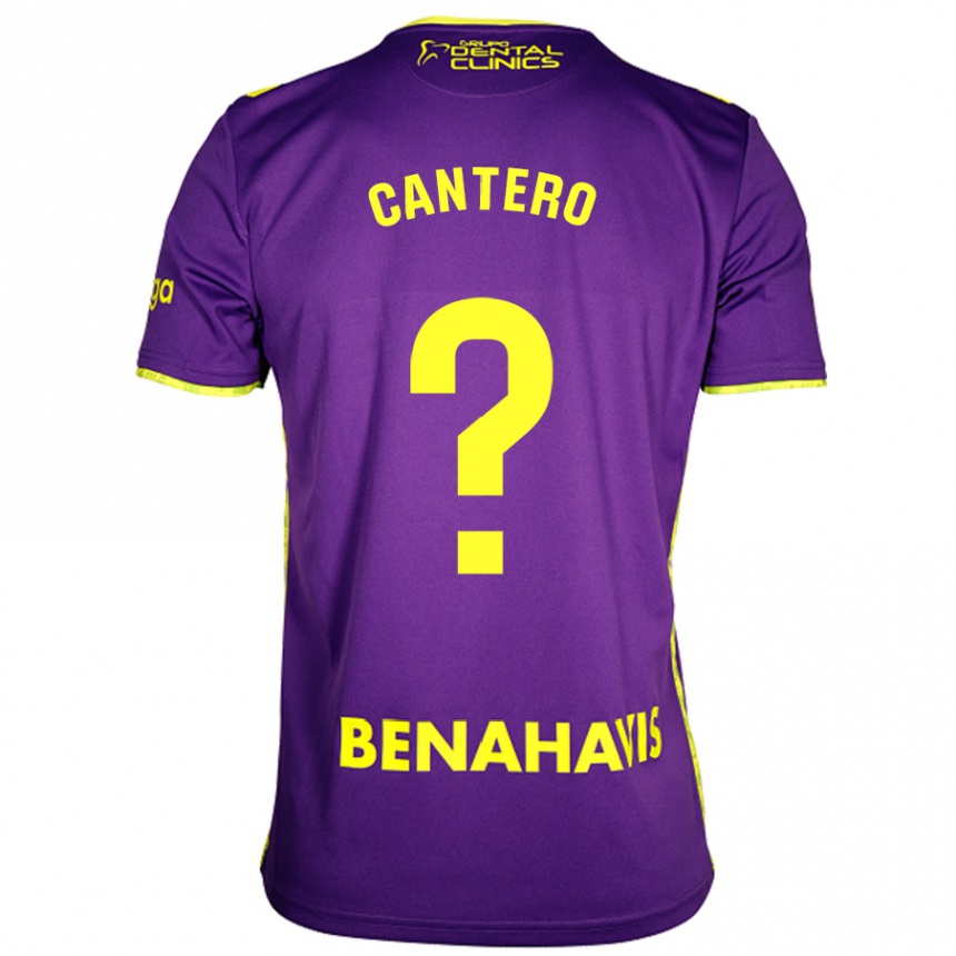 Kids Football José Cantero #0 Purple Yellow Away Jersey 2024/25 T-Shirt Uk