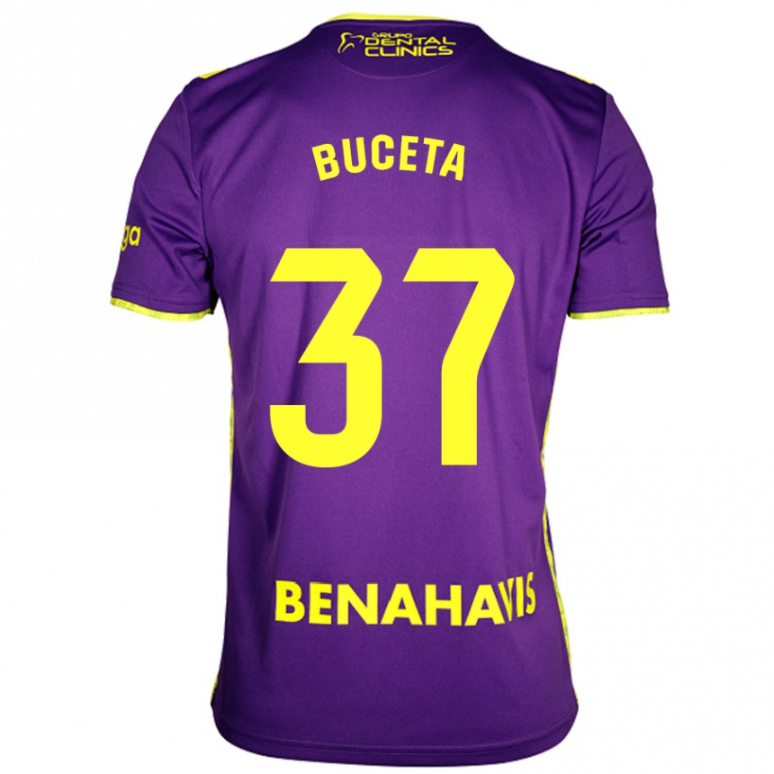 Kids Football Ana Buceta #37 Purple Yellow Away Jersey 2024/25 T-Shirt Uk