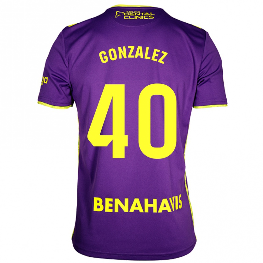 Kids Football Carol González #40 Purple Yellow Away Jersey 2024/25 T-Shirt Uk