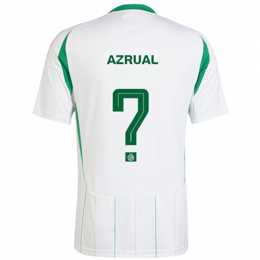 Kids Football Adar Azrual #0 White Green Away Jersey 2024/25 T-Shirt Uk