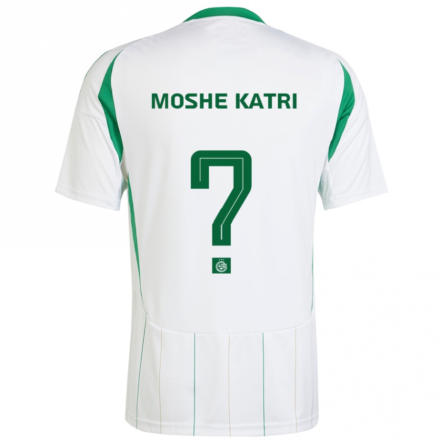 Kids Football Roy Moshe Katri #0 White Green Away Jersey 2024/25 T-Shirt Uk