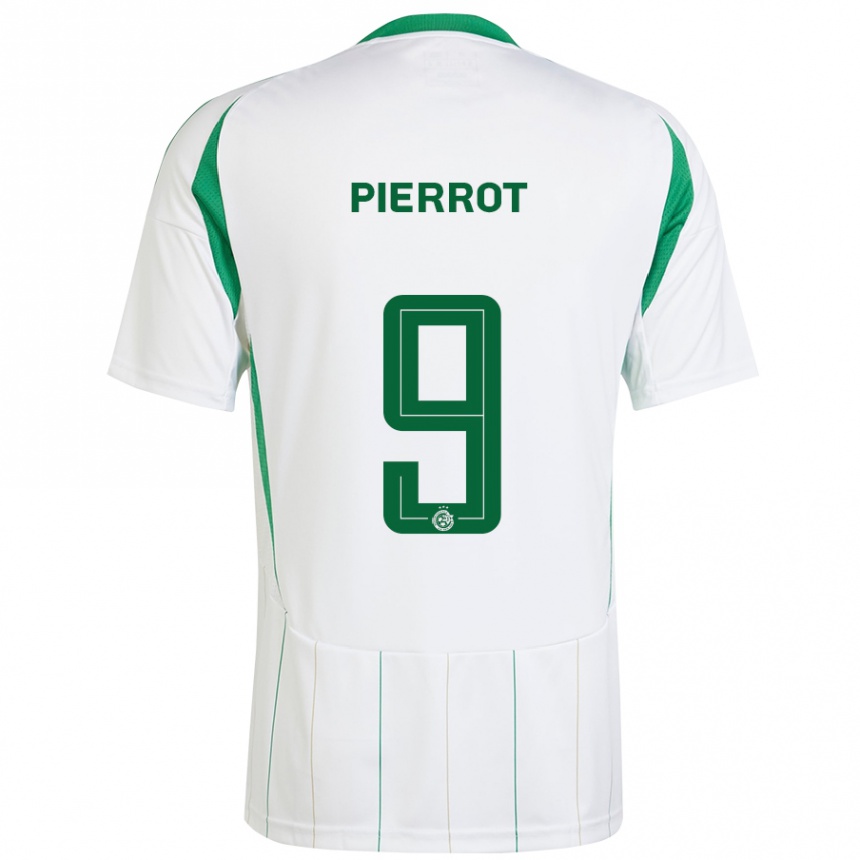 Kids Football Frantzdy Pierrot #9 White Green Away Jersey 2024/25 T-Shirt Uk