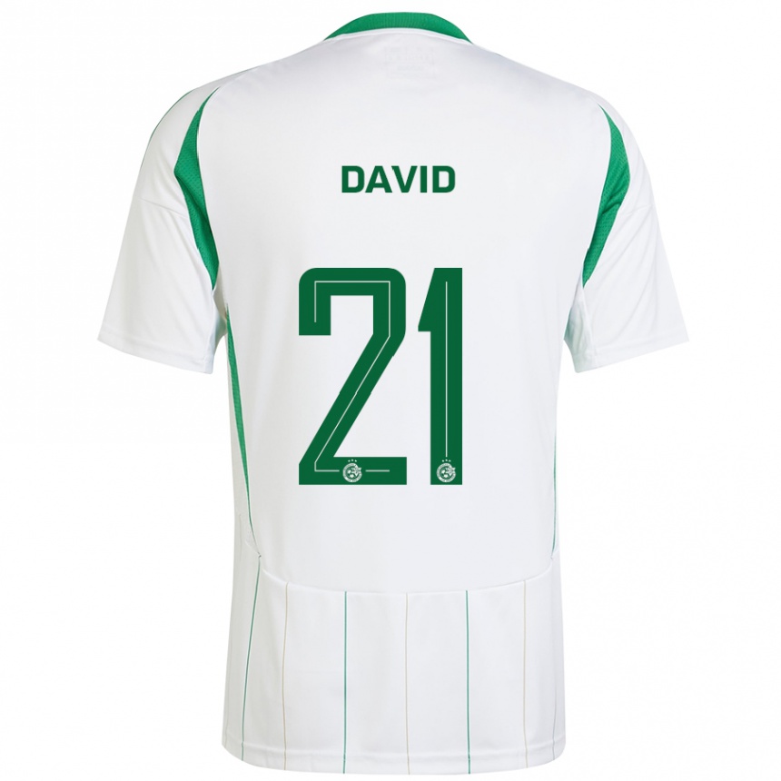 Kids Football Dean David #21 White Green Away Jersey 2024/25 T-Shirt Uk