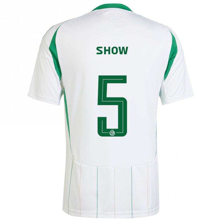 Kids Football Show #5 White Green Away Jersey 2024/25 T-Shirt Uk