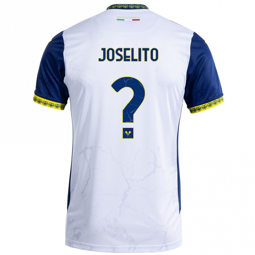 Kids Football Joselito #0 White Blue Away Jersey 2024/25 T-Shirt Uk