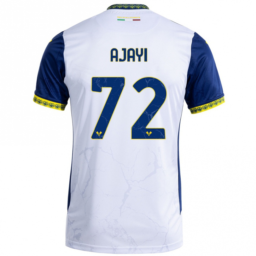 Kids Football Junior Ajayi #72 White Blue Away Jersey 2024/25 T-Shirt Uk